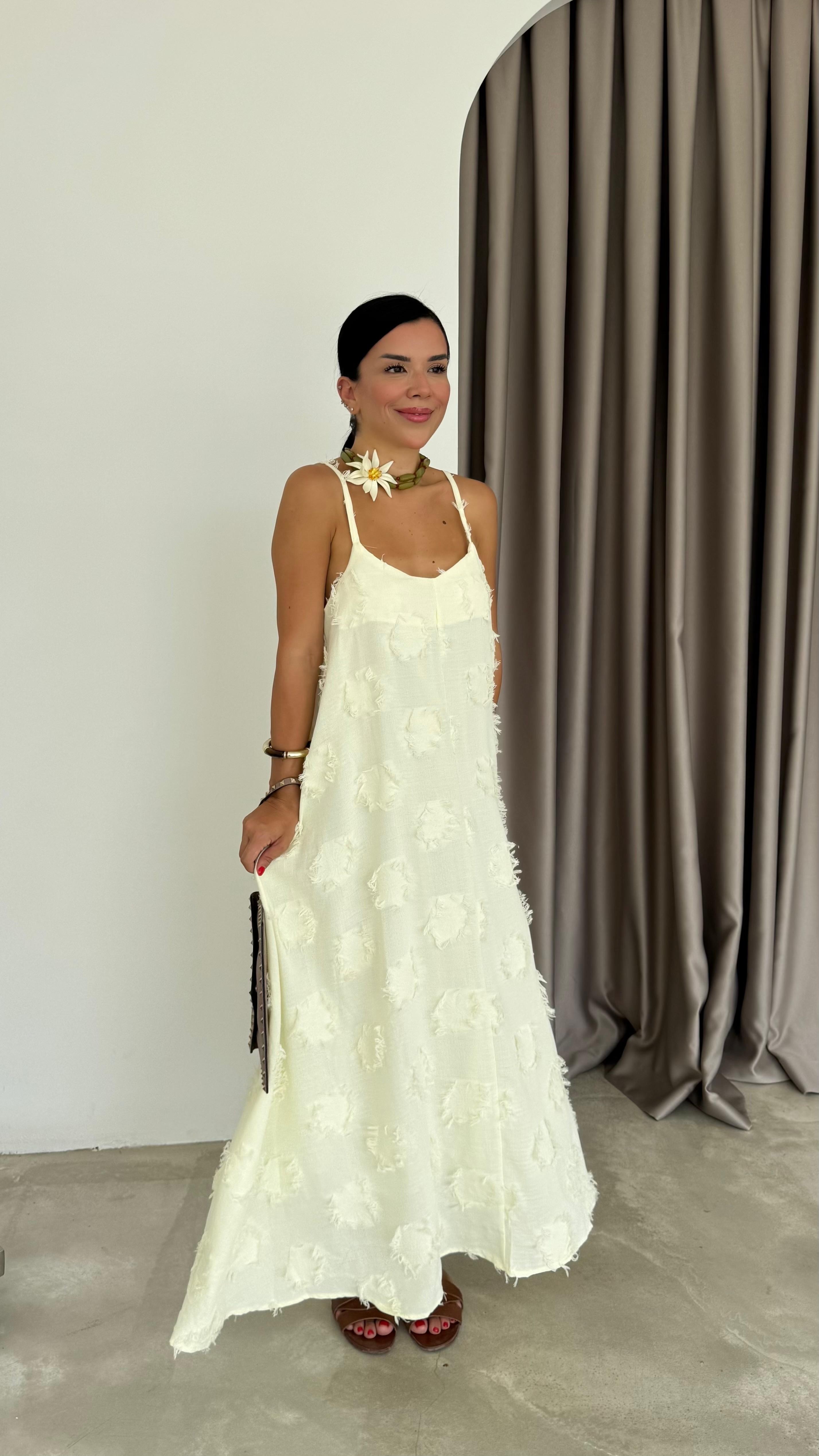Püskül Detay Elbise (VNT3060)
