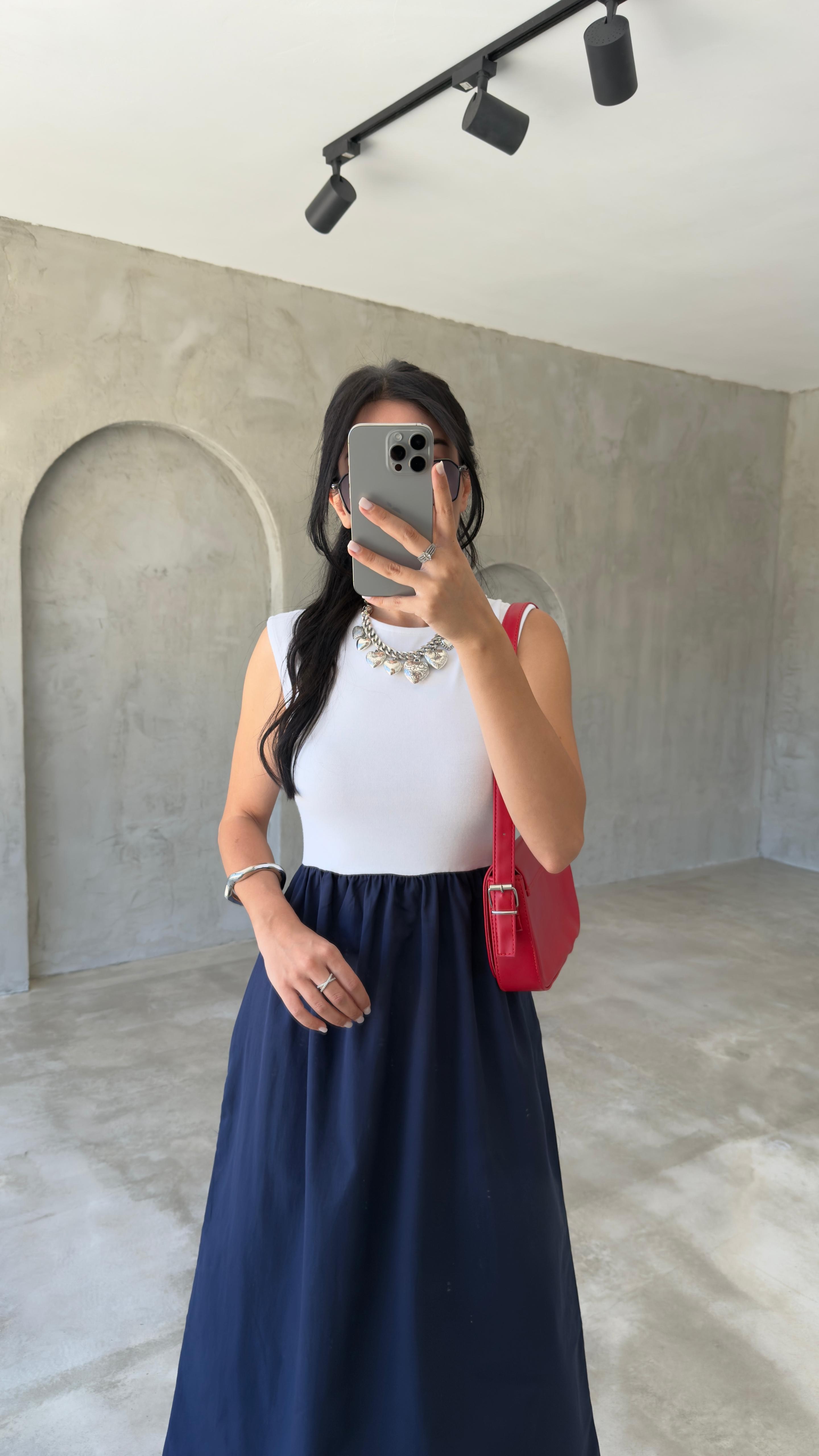 Bel Lastik Detaylı Elbise (VNT17455)