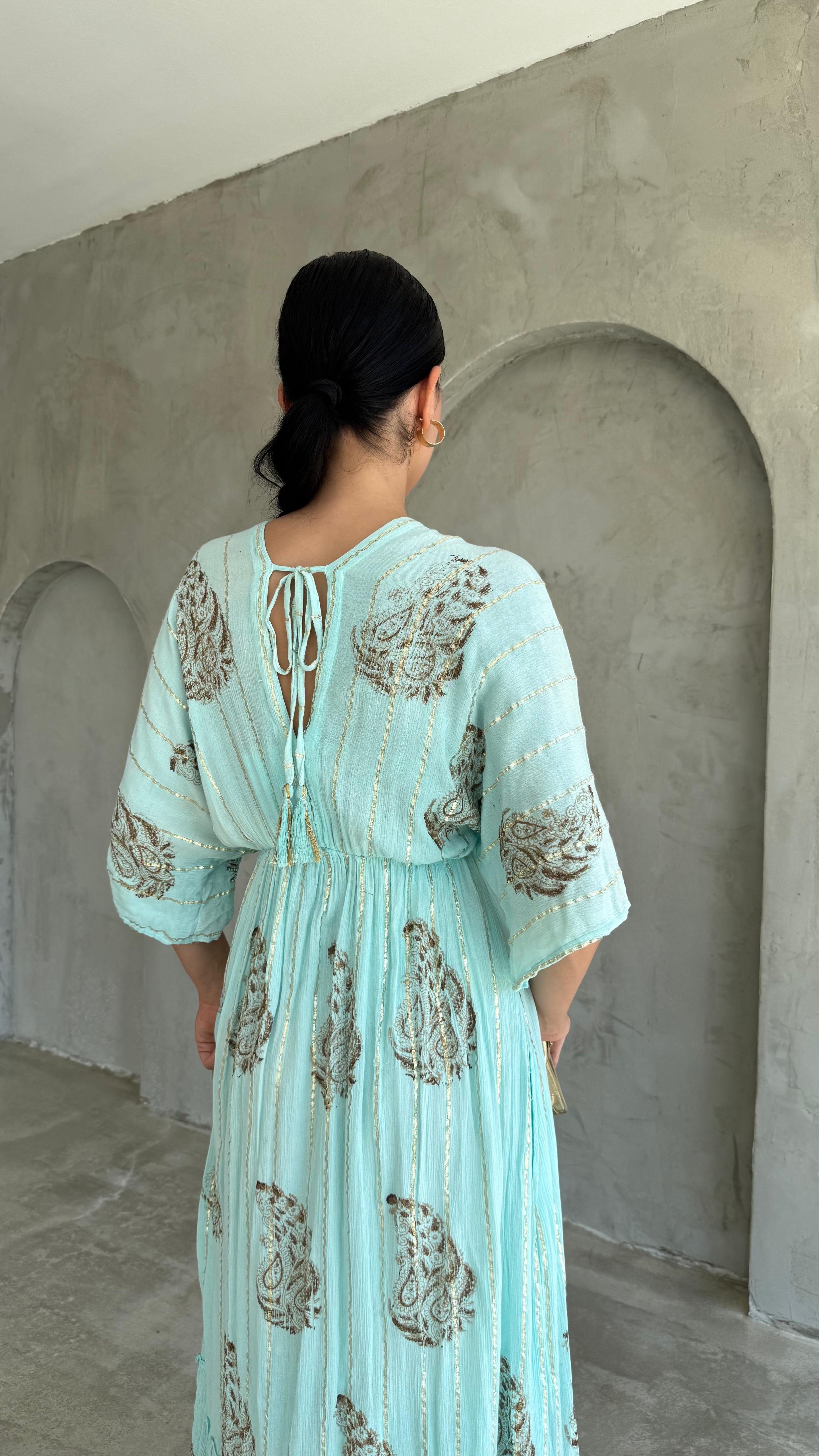 Bel Lastikli İç Astarlı Elbise (VNT38984)