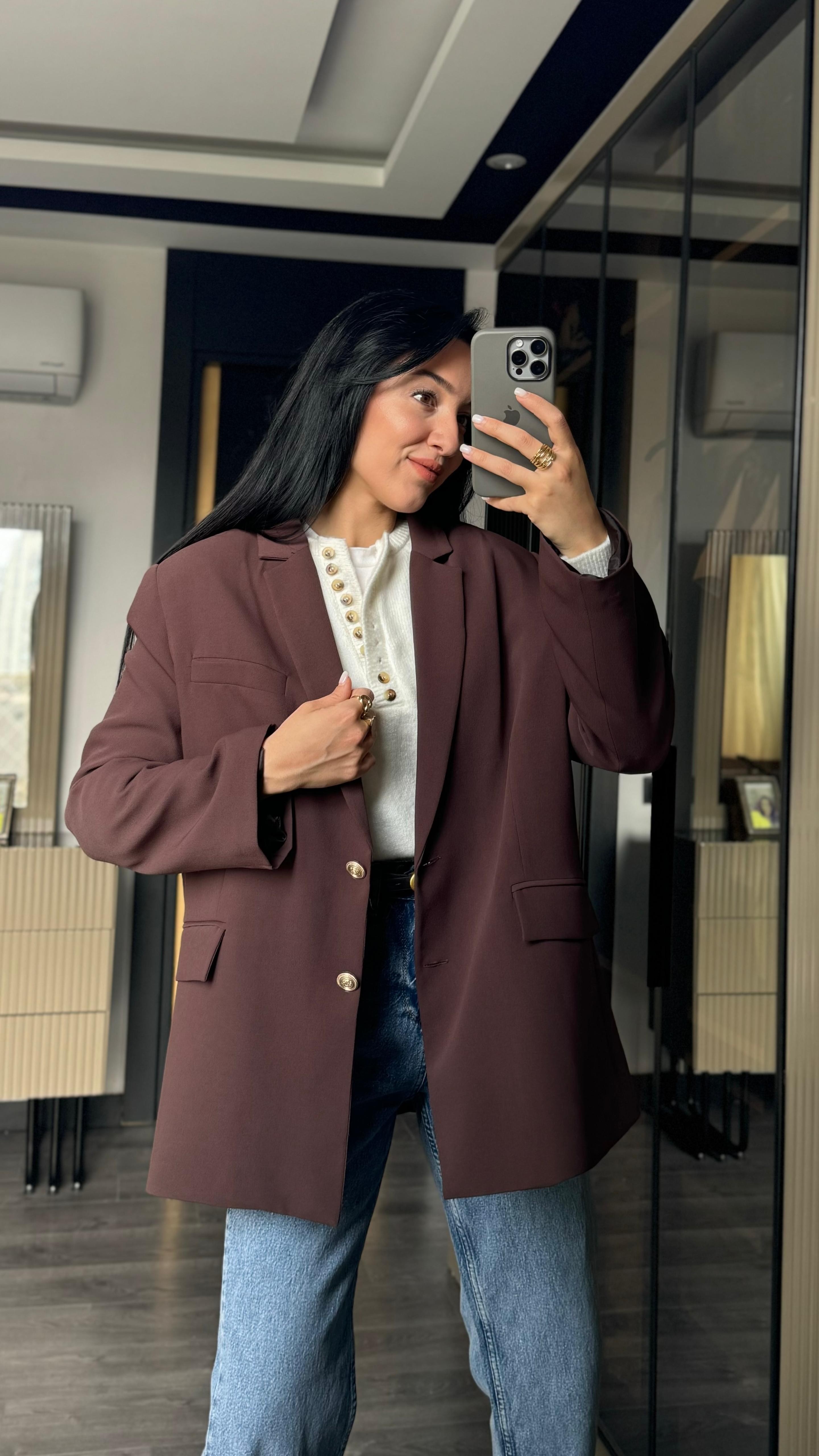 Acı Kahve Blazer Ceket