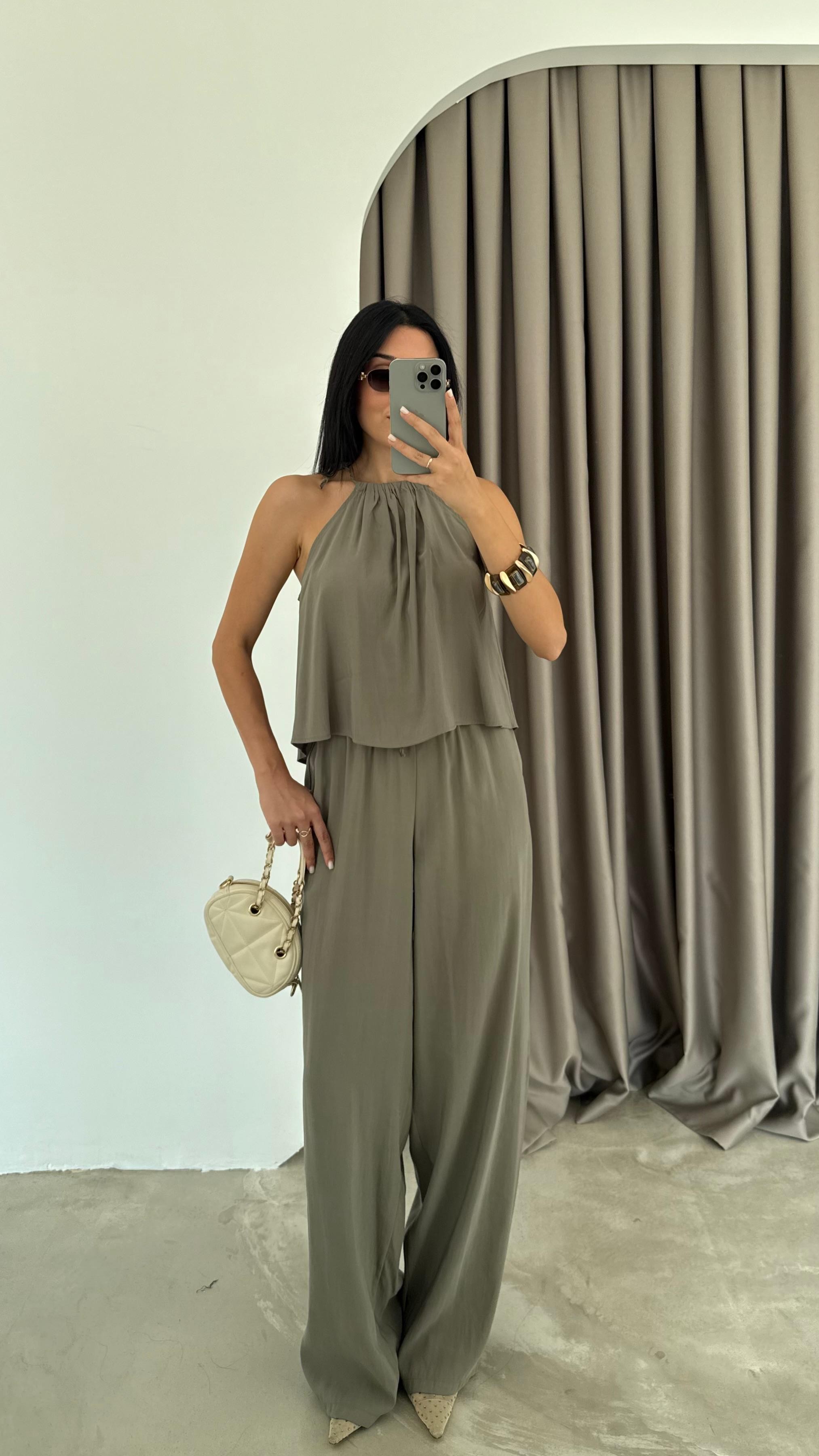 Tensel Kumaş Bel Lastikli Takım (VNT51213)