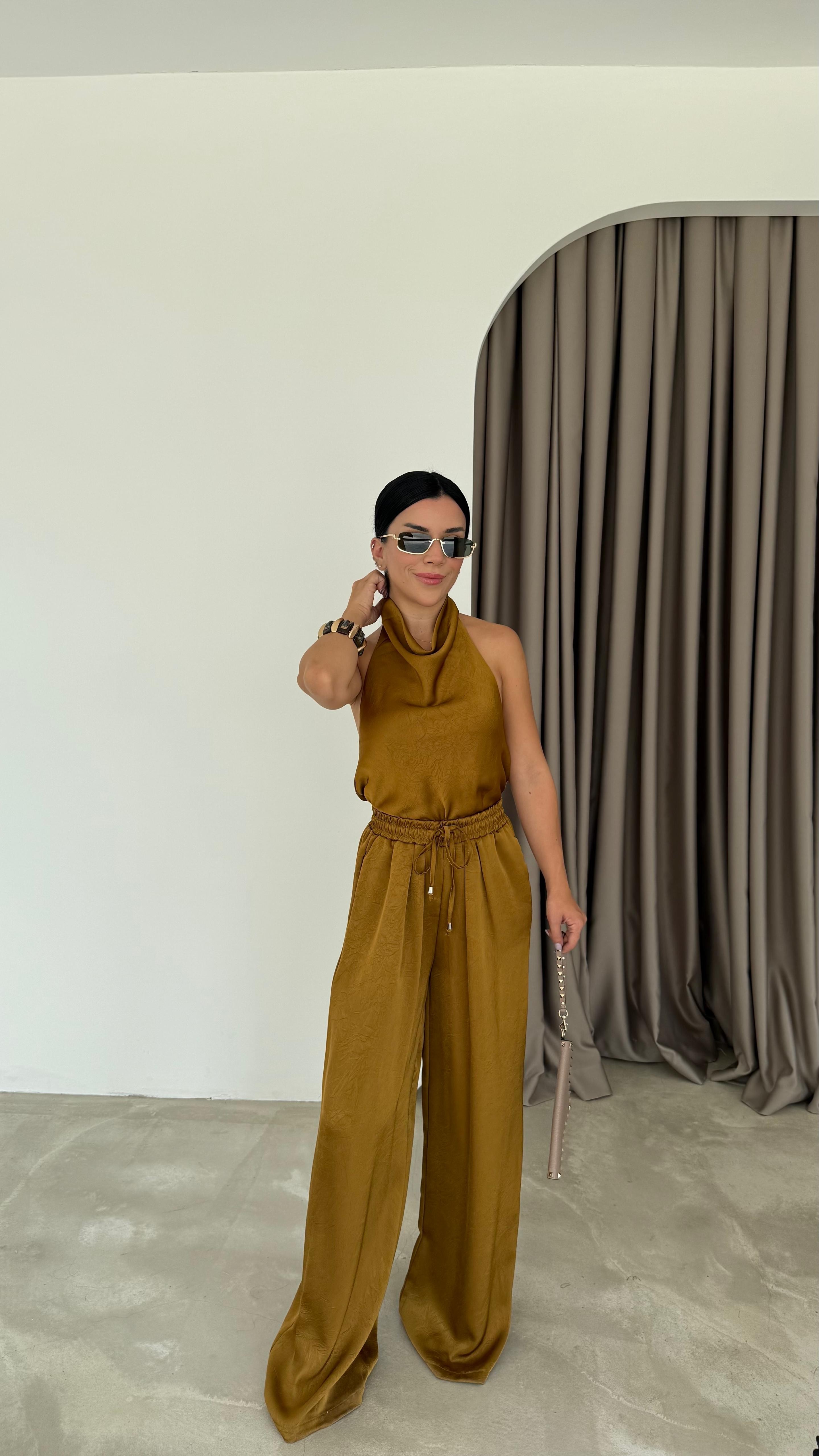 Premium Saten Bluz Pantolon Takım (VNT51211)