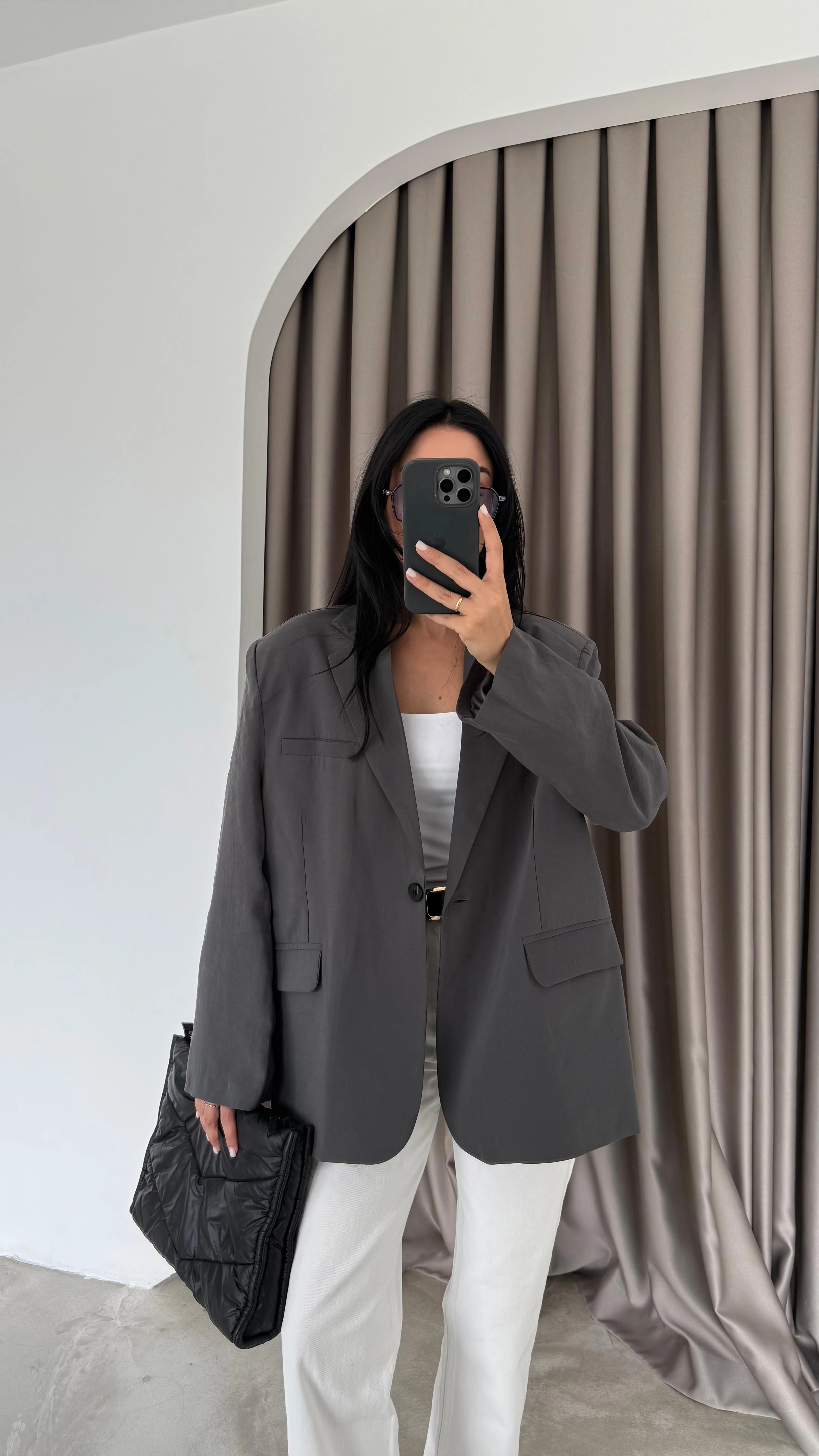 Tensel Oversize Blazer Ceket (VNT9549)