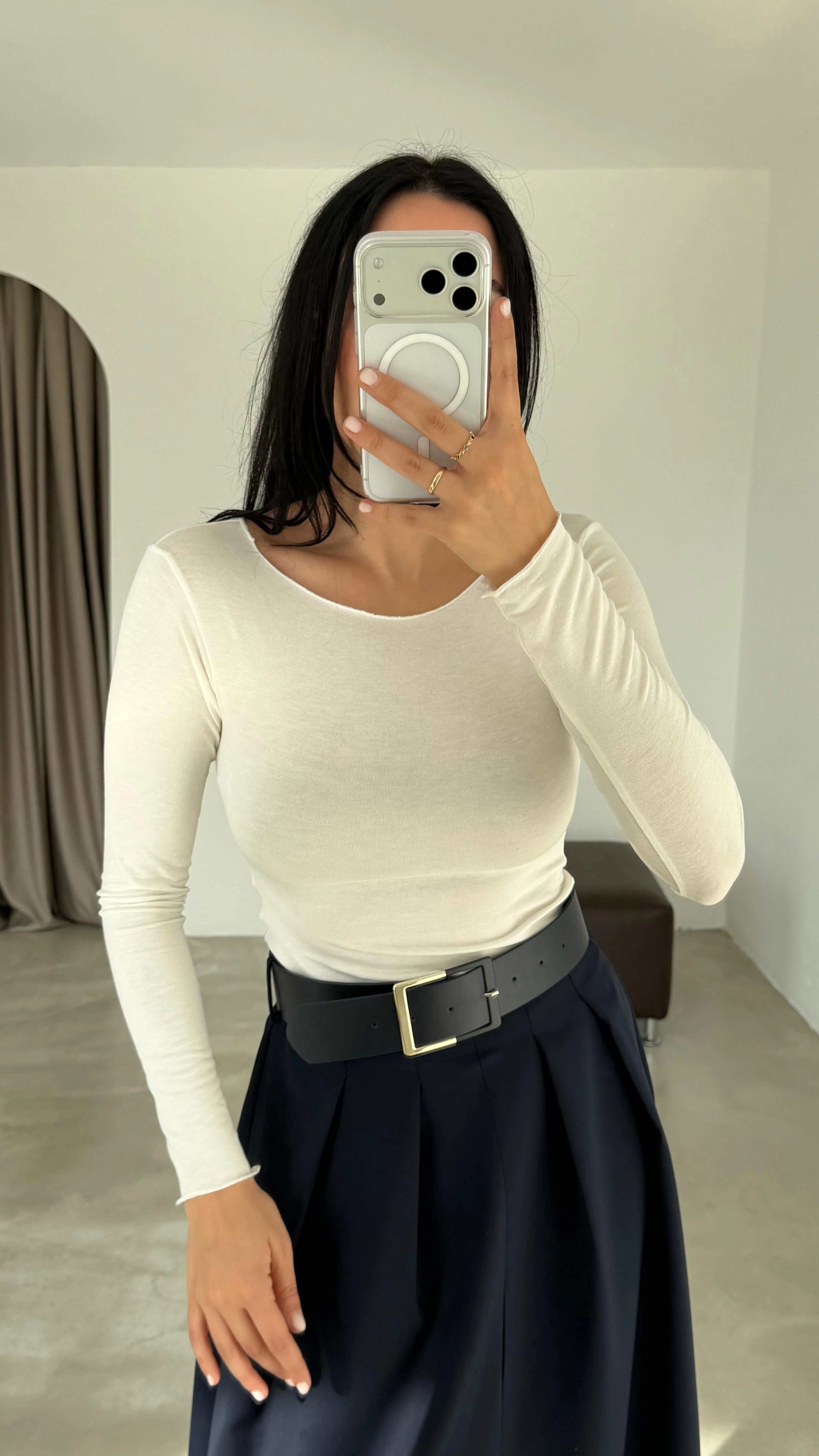 Transparan Bluz (VNT250668) - Ekru