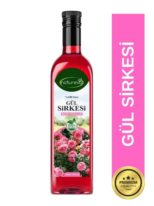 NATUREVA Gül Sirkesi (Doğal Fermantasyon) 500 ml 