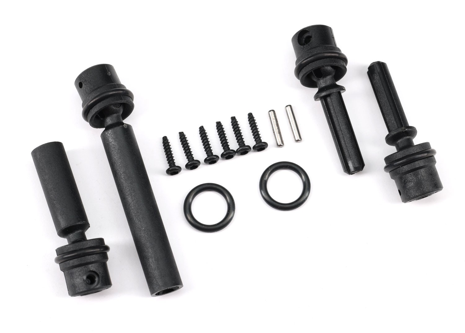 Driveshafts, center, assembled (front & rear) (fits 1/18 scale TRX-4M™ vehicles with 155mm wheelbase) TRX9755