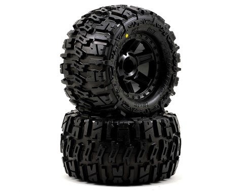 2.8'' All Terrain Tires Mounted 12MM Hex Black Raid (PRO117012)