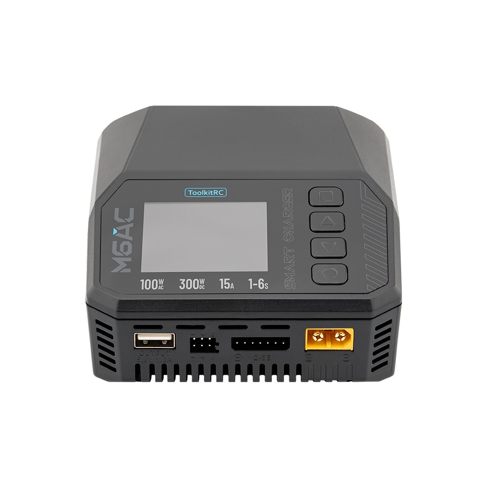 ToolkitRC M6AC 300W AC/DC Akıllı Şarj Cihazı – 1‑6S LiPo/LiHV & 15A