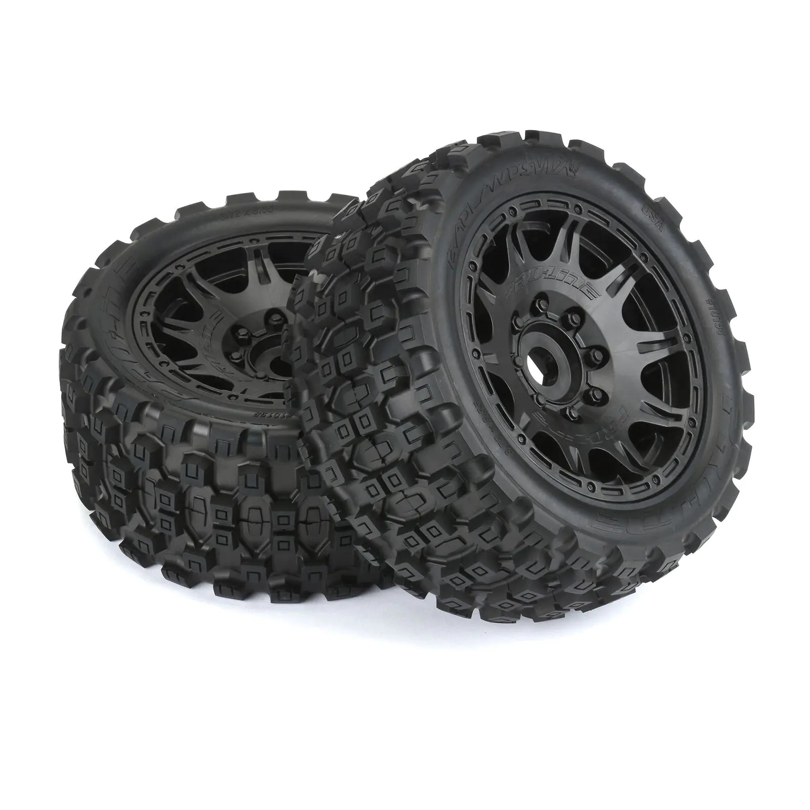 Proline Badlands MX57 Front/Rear 5.7" Tires Mounted 24mm Black Raid (2)