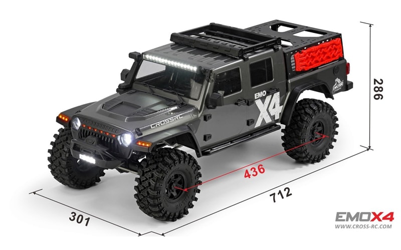 Cross Rc EMO X4 RTR 1/8 Brushless Jeep Gladiator