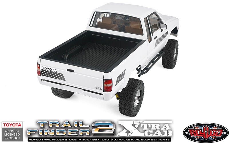 RC4WD Trail Finder 2 "LWB" RTR w/ 1987 Toyota XtraCab Hard Body Set (White)
