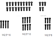 SCREWS M2.5*16 M2.5*10 M2.5*8 16068