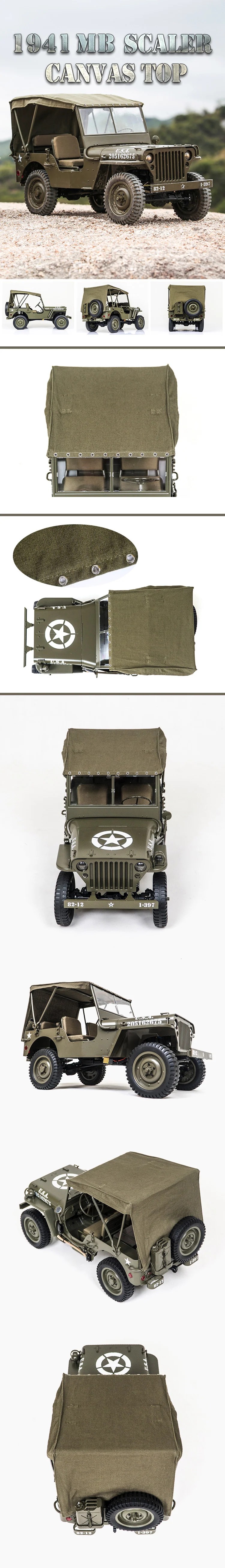 Roc Hobby 1/6 Scaler Willys Canvas Top