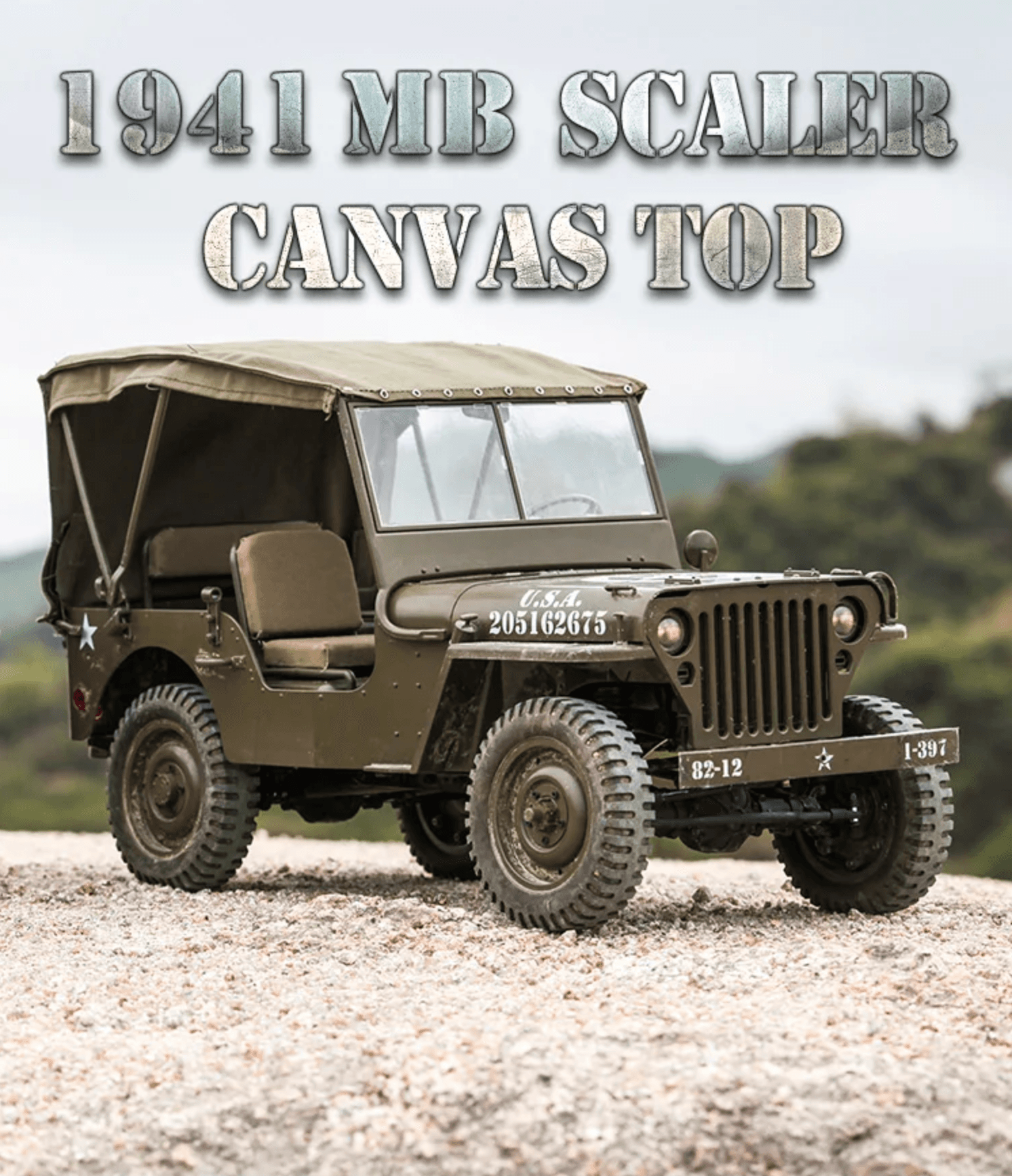 Roc Hobby 1/6 Scaler Willys Canvas Top