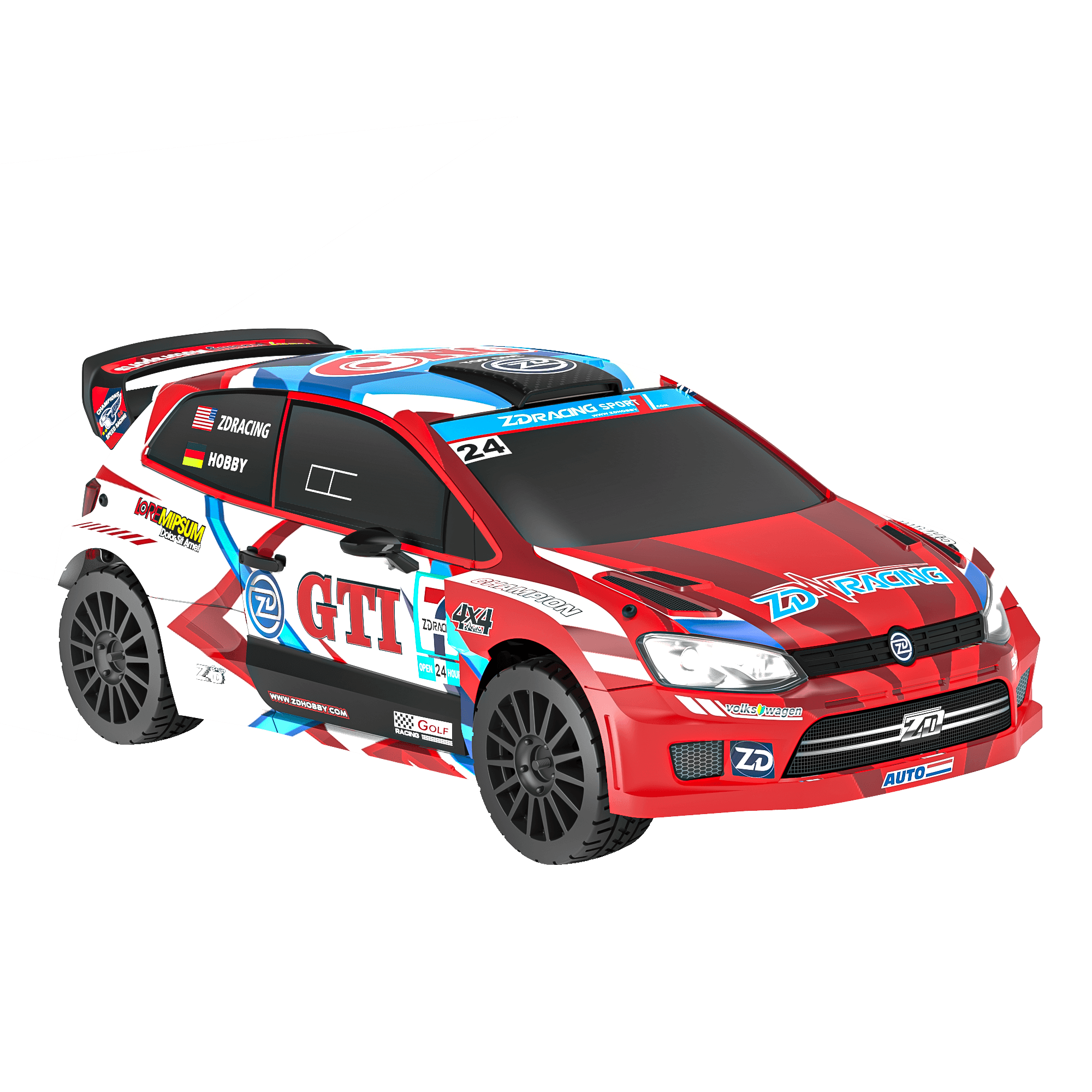 ZD Racing RX12 1/12 RC Polo GTI Rally 4WD Brushless RTR