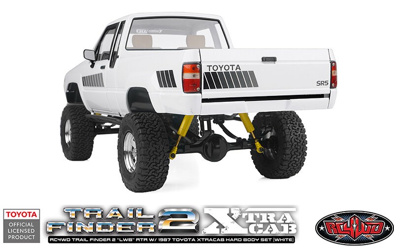 RC4WD Trail Finder 2 "LWB" RTR w/ 1987 Toyota XtraCab Hard Body Set (White)