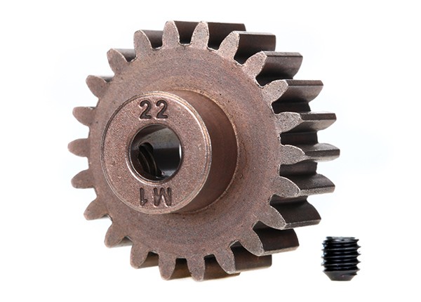 Gear, 22-T pinion (1.0 metric pitch) (fits 5mm shaft)/ set screw (for use only with steel spur gears) TRX6495X