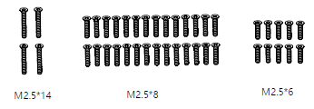 Screws M2.5*14  M2.5*8  M2.5*6 16062