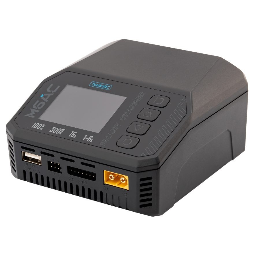 ToolkitRC M6AC 300W AC/DC Akıllı Şarj Cihazı – 1‑6S LiPo/LiHV & 15A