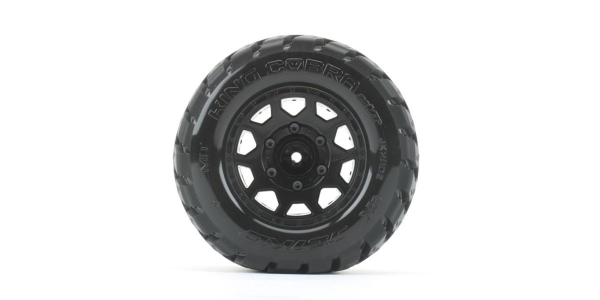 Jetko EX Tyre MT King Cobra Black Wheel 2.8" TRX Rustler-Hoss (2)