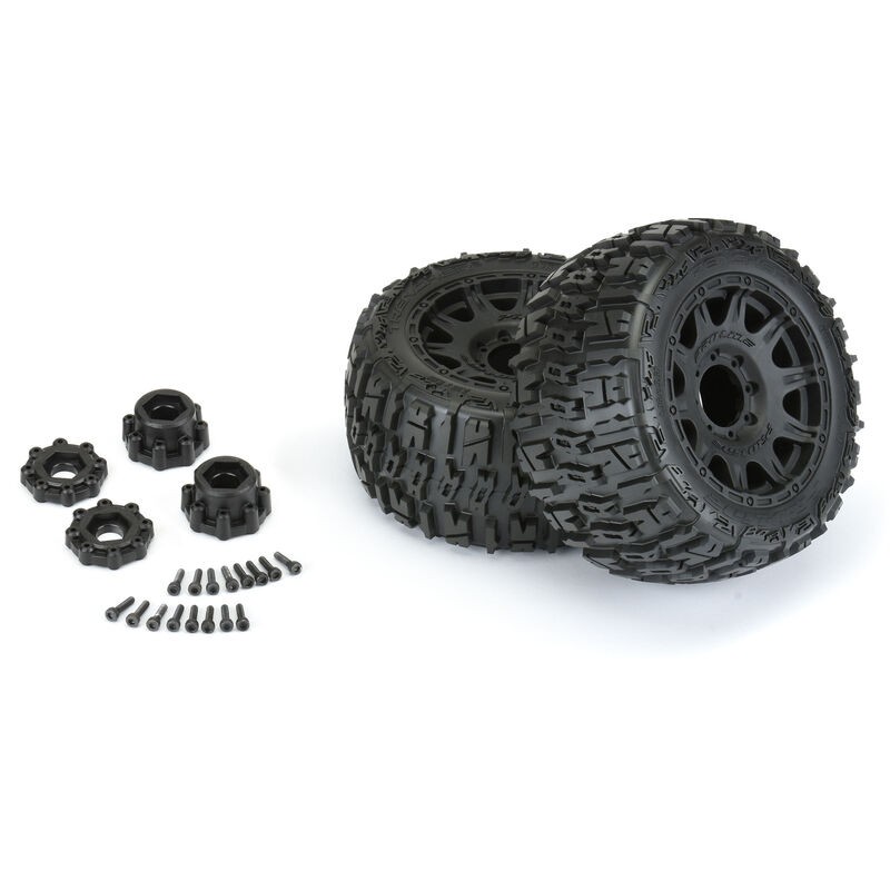 Trencher LP F/R 3.8" MT Tires Mounted 17mm Black Raid (PRO1017510)