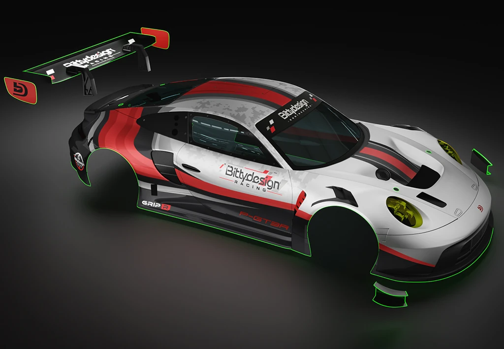 Bittydesign P-GT3R 1/7 Pre-Painted body for ARRMA Infraction/Limitless