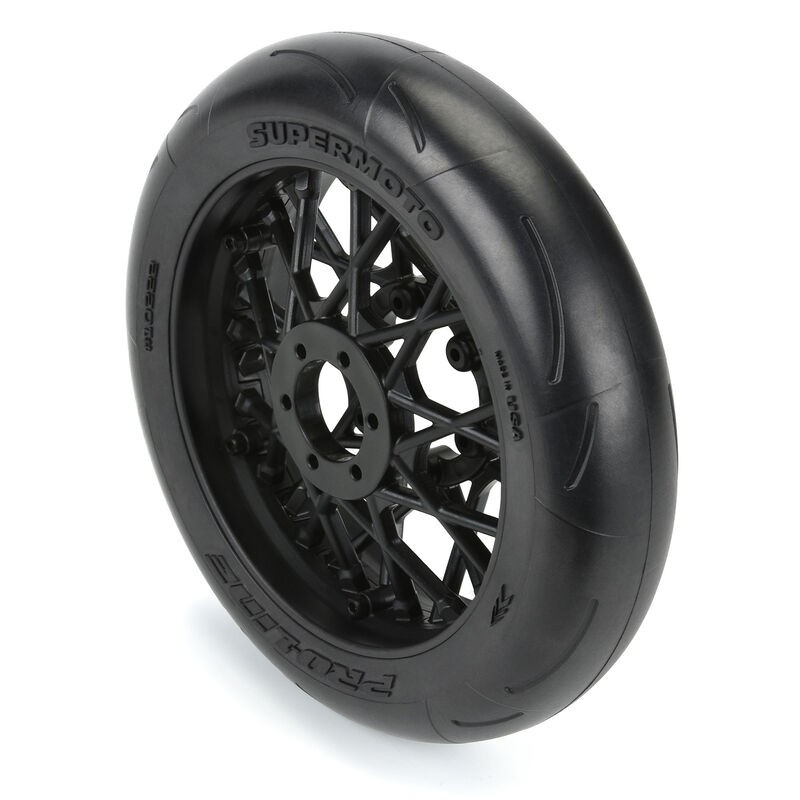 Proline 1/4 Supermoto S3 Motorcycle Front Tire MTD Black (1): PM-MX/SM