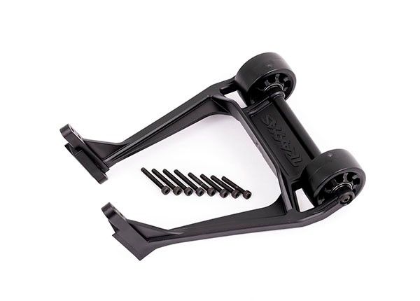 Wheelie bar, black (assembled)/ 3x20 CS (8) TRX9576