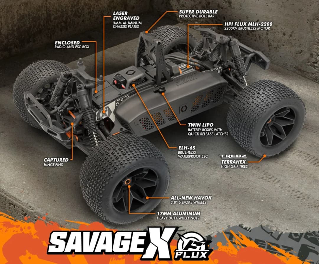 HPI 1/8 Savage X Flux V2 Brushless 4WD RTR