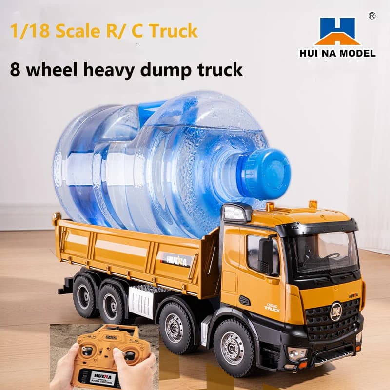 Huina 1536 4軸 8輪 1/14 2.4G 大型ダンプカーラジコン 楽天市場】Huina Toys 1536 1/14 2.4GHz 12Ch RTR 4軸 8輪ダンプカー