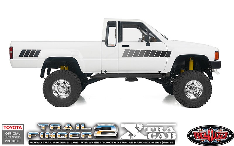RC4WD Trail Finder 2 "LWB" RTR w/ 1987 Toyota XtraCab Hard Body Set (White)