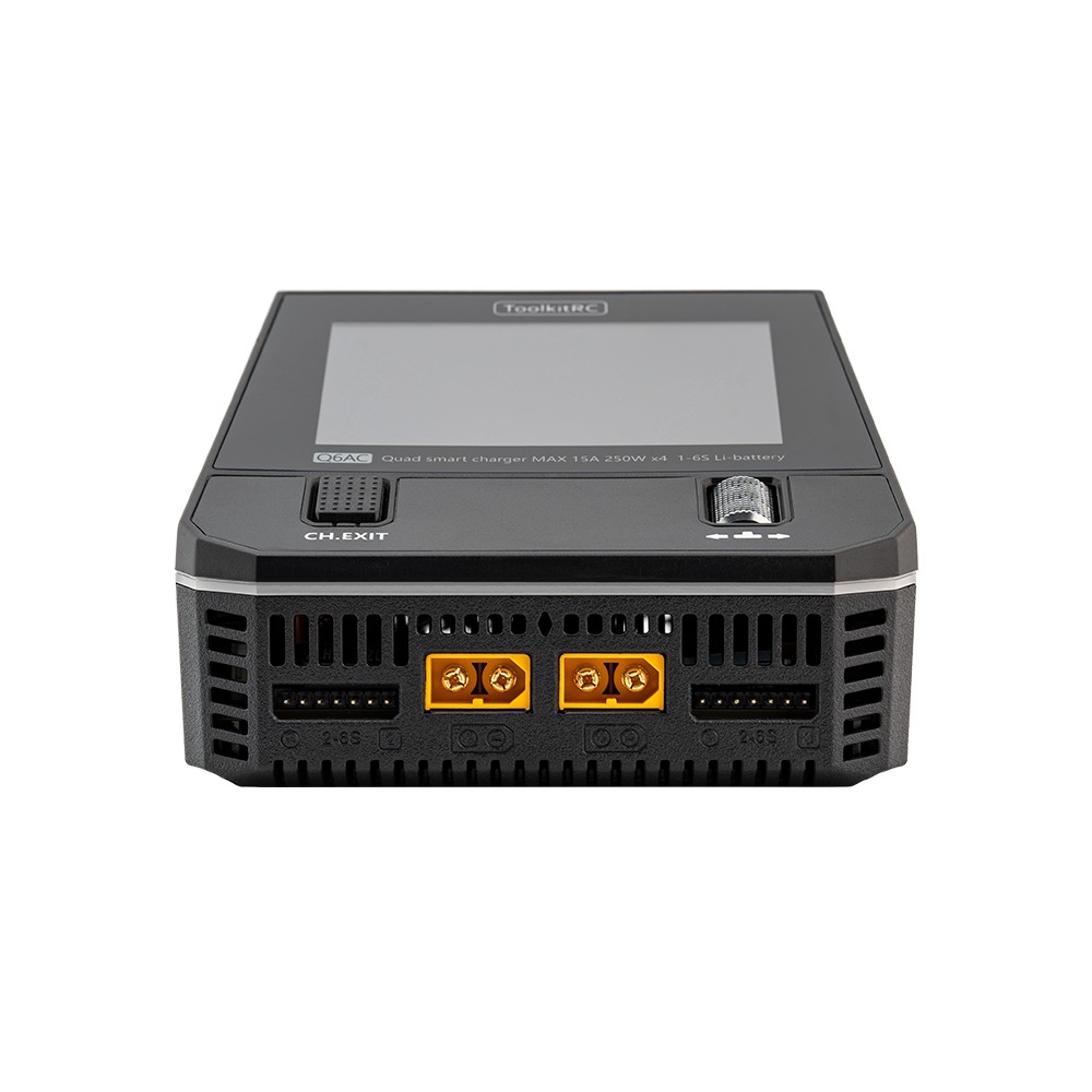 ToolkitRC Q6AC 1000W AC/DC 4‑Kanallı Akıllı Şarj Cihazı (1–6S, USB‑C 65W)