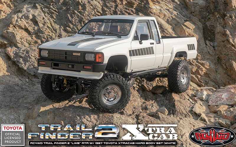 RC4WD Trail Finder 2 "LWB" RTR w/ 1987 Toyota XtraCab Hard Body Set (White)