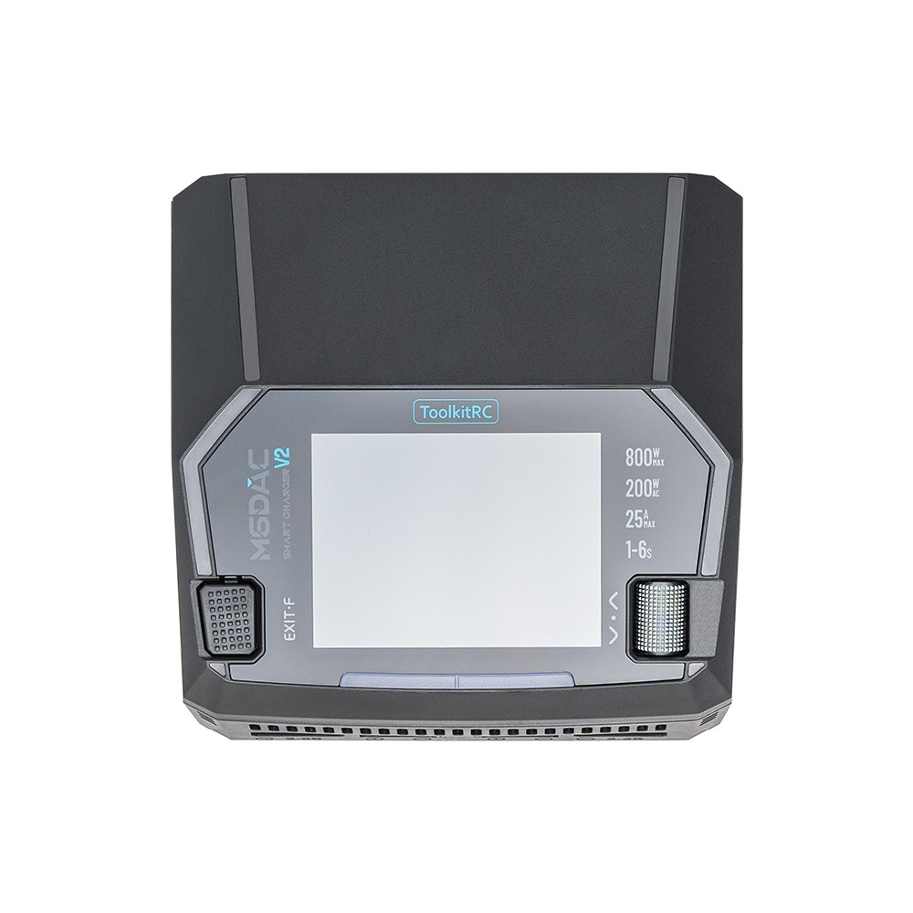 ToolkitRC M6DAC V2 Çift Kanal Akıllı Şarj Cihazı (AC/DC, 16A×2, USB‑C 65W)