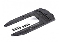  Skidplate, chassis, black (fits Sledge®) TRX9623