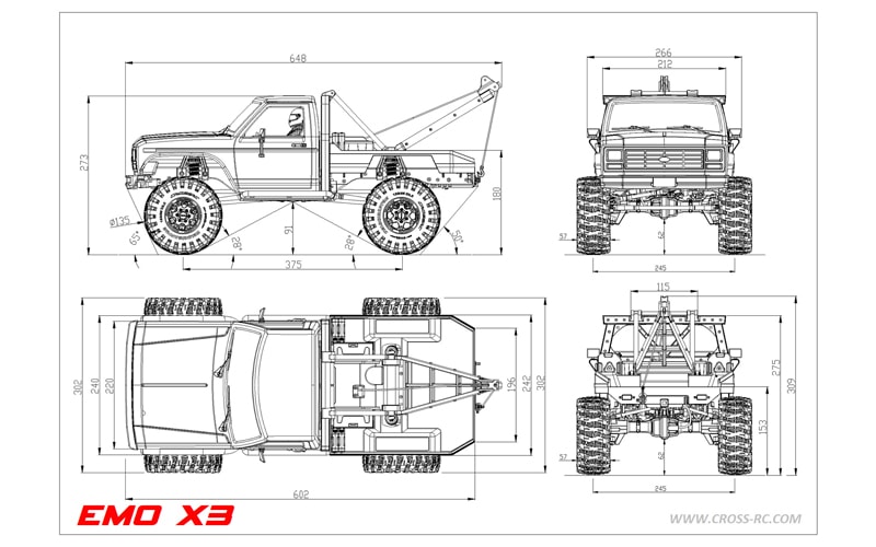 Cross Rc EMO X3 RTR 1/8 Brushless Recovery Vehicle