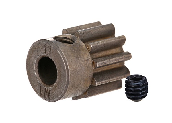 Gear, 11-T pinion (1.0 metric pitch) (fits 5mm shaft)/ set screw (for use only with steel spur gears) TRX6484X