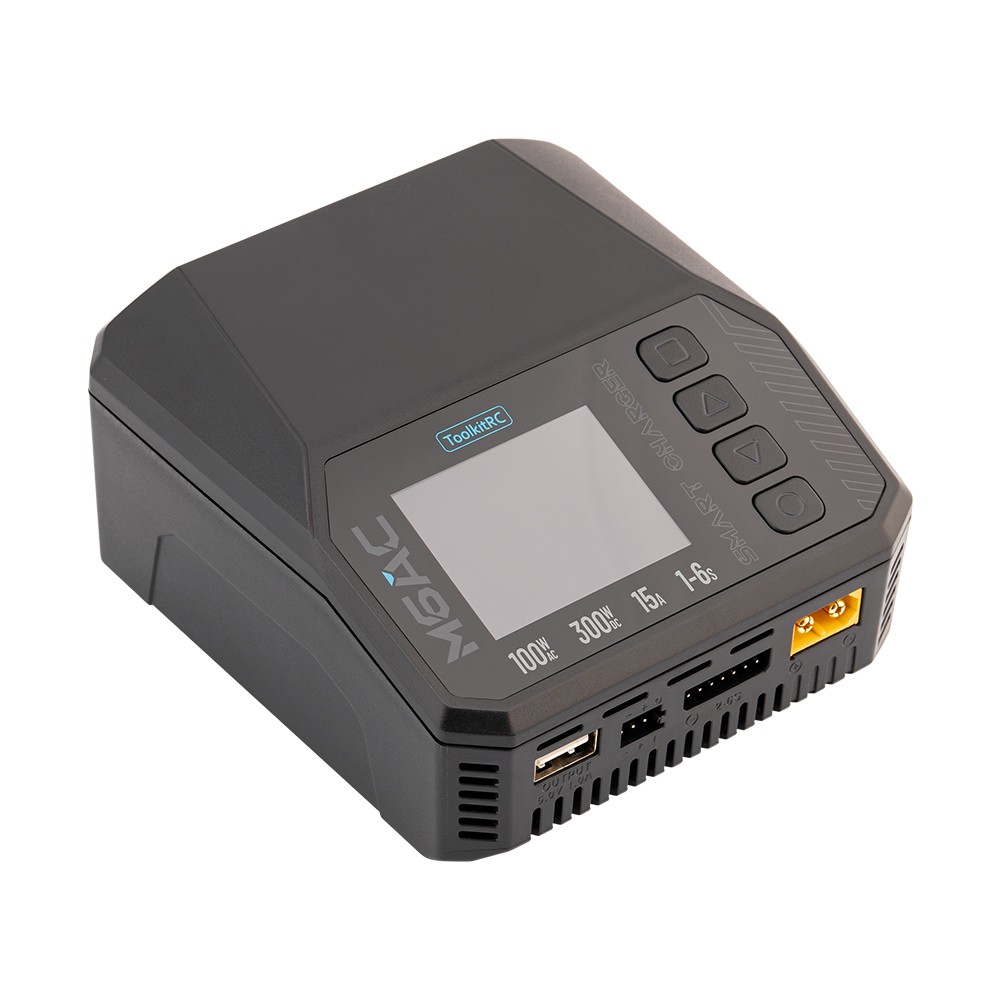 ToolkitRC M6AC 300W AC/DC Akıllı Şarj Cihazı – 1‑6S LiPo/LiHV & 15A