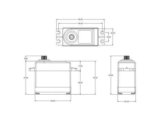 SRT 17KG 6V Metal Dişli Servo