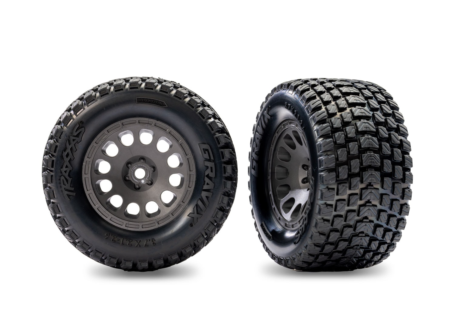 Gray Rear Mini XRT Wheels w/ Gravix Tires (2)