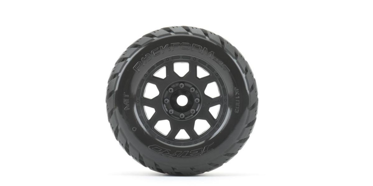 Jetko EX Tyre Monster Truck Rockform Belted 3.8" Black Wheel 17mm (2)