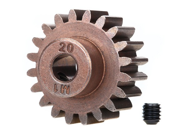 Gear, 20-T pinion (1.0 metric pitch) (fits 5mm shaft)/ set screw (for use only with steel spur gears) TRX6494X