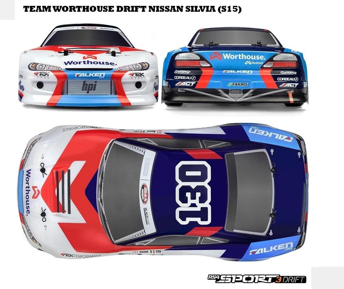 HPI RS4 Sport 3 Drift Worthouse James Dean Nissan S15