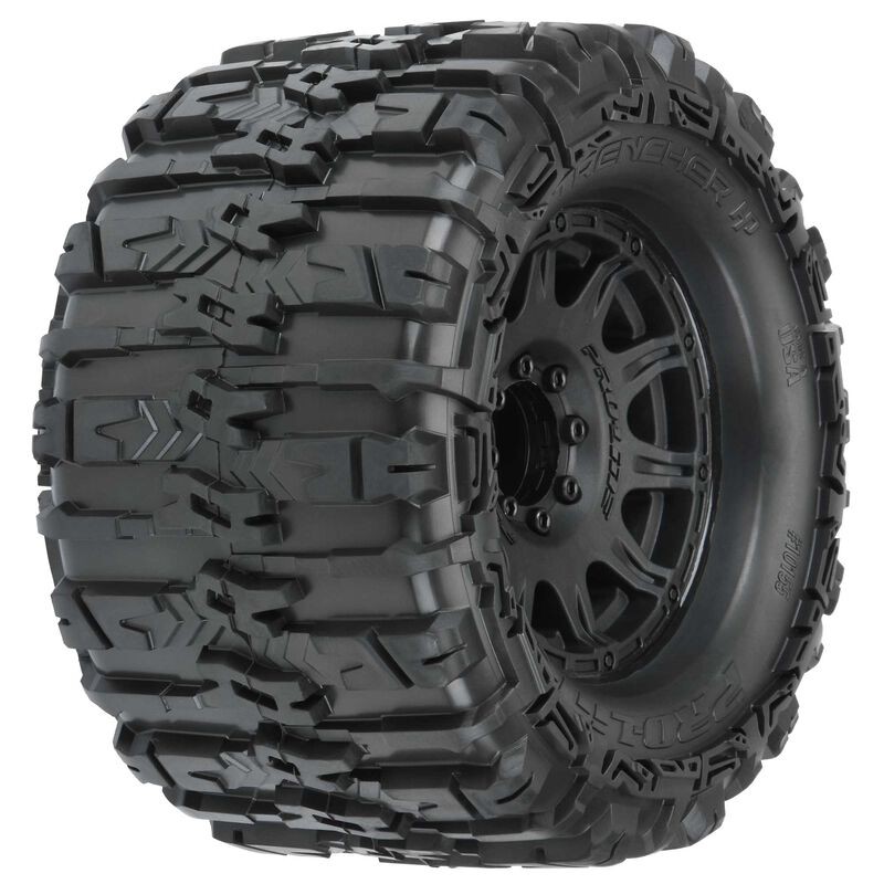 Proline 1/8 Trencher HP BELTED F/R 3.8" MT Tires Mounted 17mm Black Raid (2)