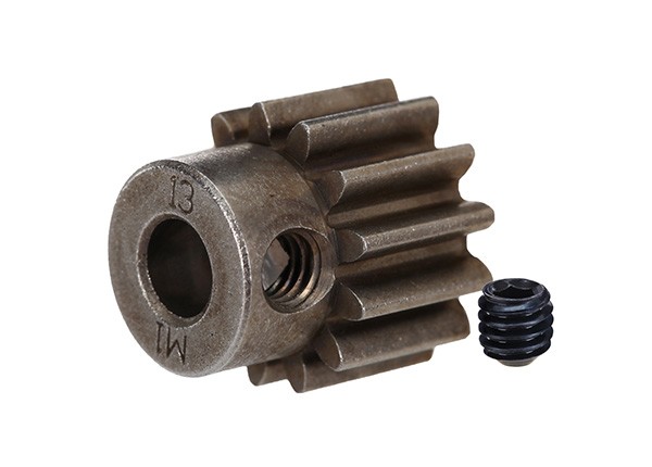 Gear, 13-T pinion (1.0 metric pitch) (fits 5mm shaft)/ set screw (for use only with steel spur gears) TRX6486X