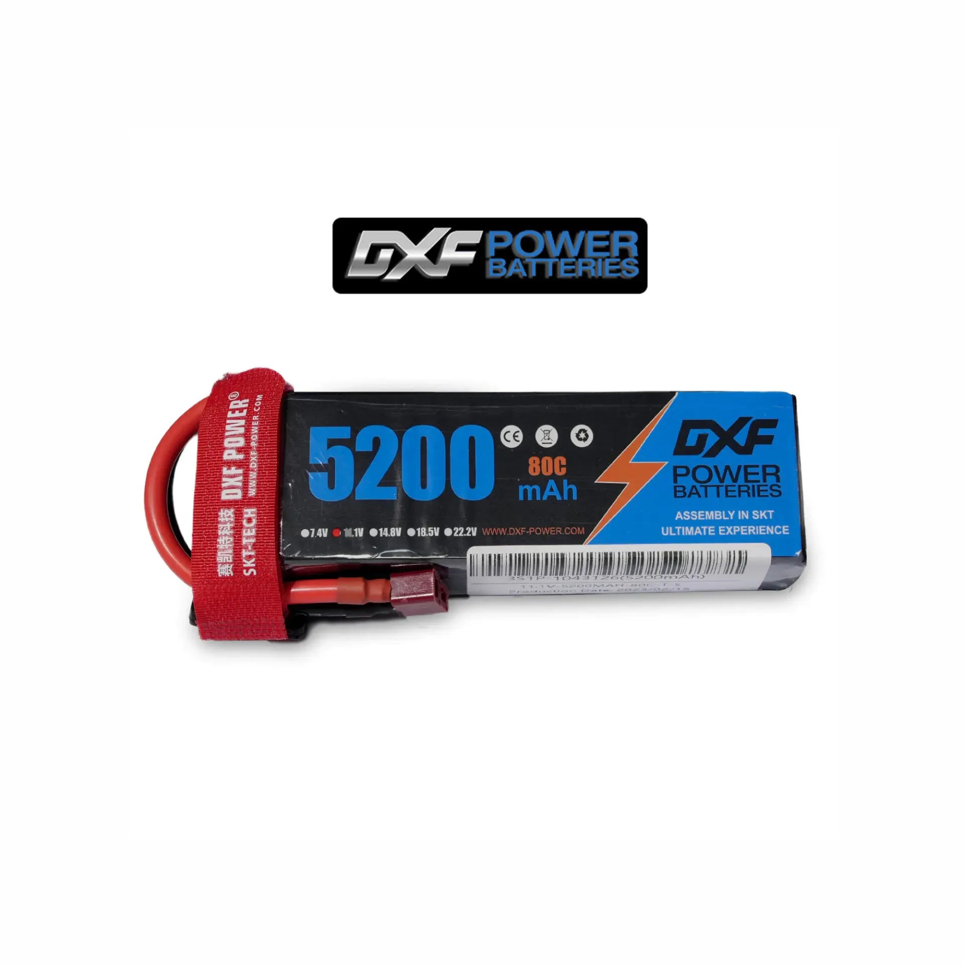 DXF Power 11.1V 3s 5200mAh 80C Hardcase Lipo Batarya