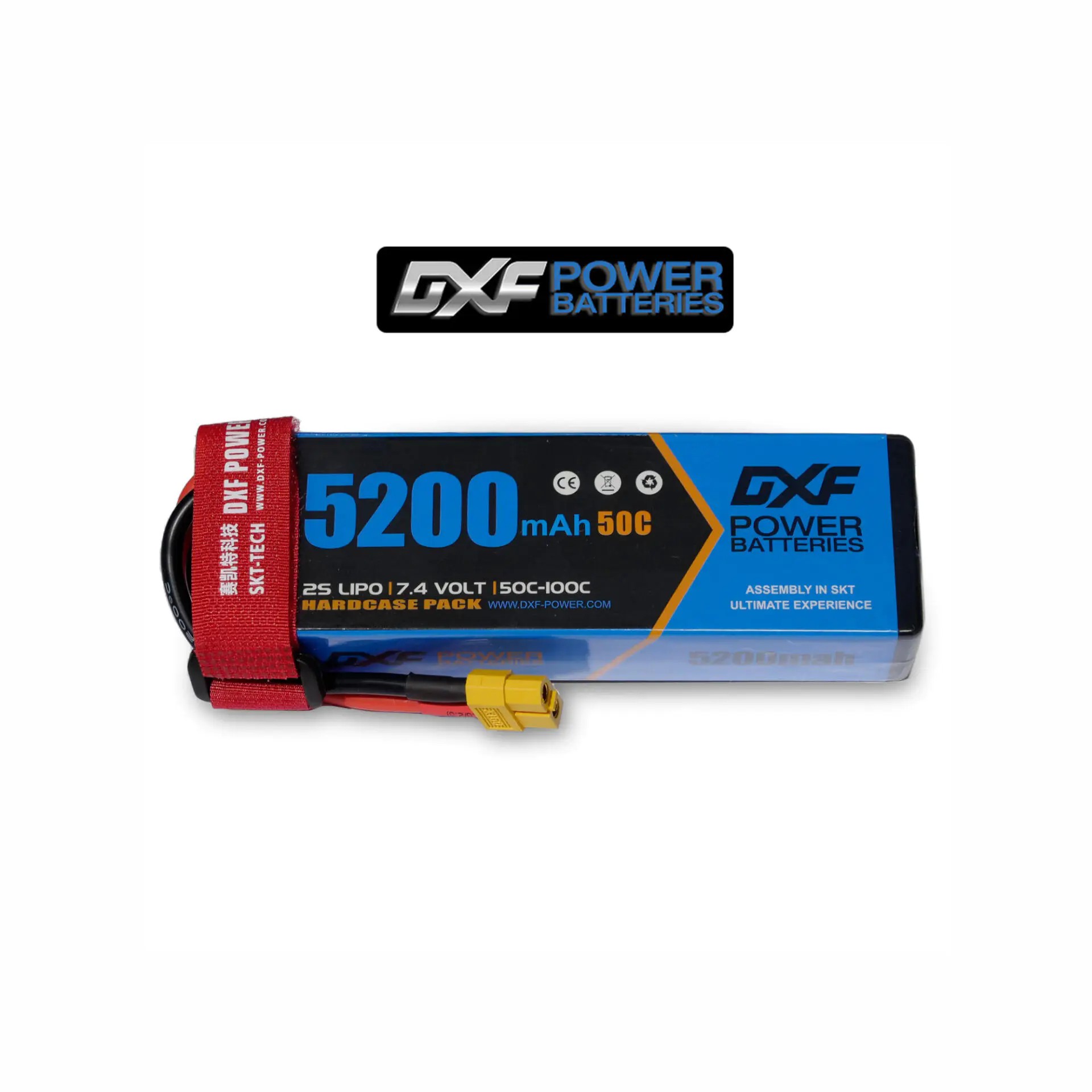 DXF Power 7.4V 2s 5200mah 50C Hardcase Lipo Batarya