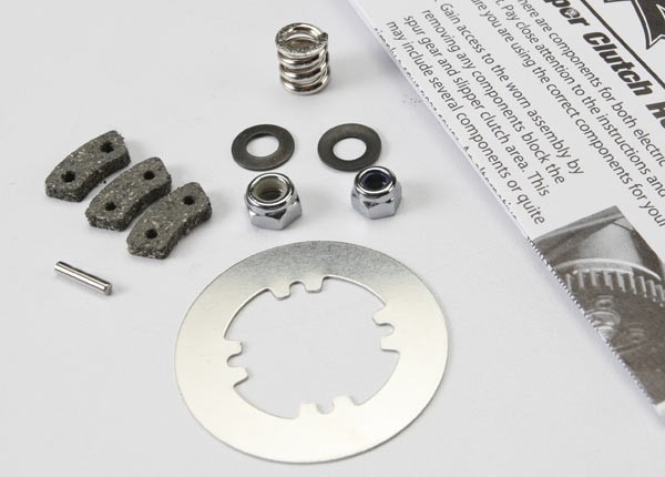 Rebuild kit, slipper clutch (steel disc/ friction pads (3)/ spring (1)/ 2x9.8mm pin/ 5x8mm MW/ 5.0mm NL (1)/ 4.0mm NL (1)) TRX5352X