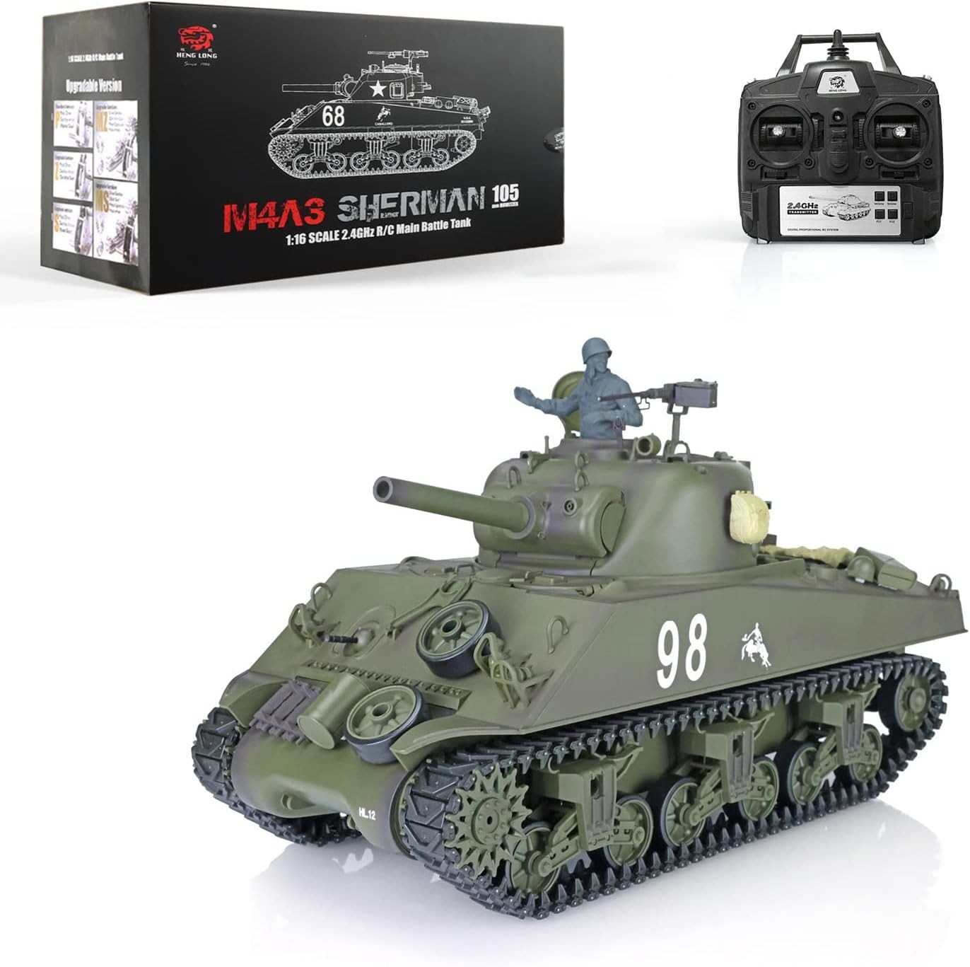 Heng Long 1/16 U.S.A M4A3 "Sherman" RC Tank (Ver. 7.0)