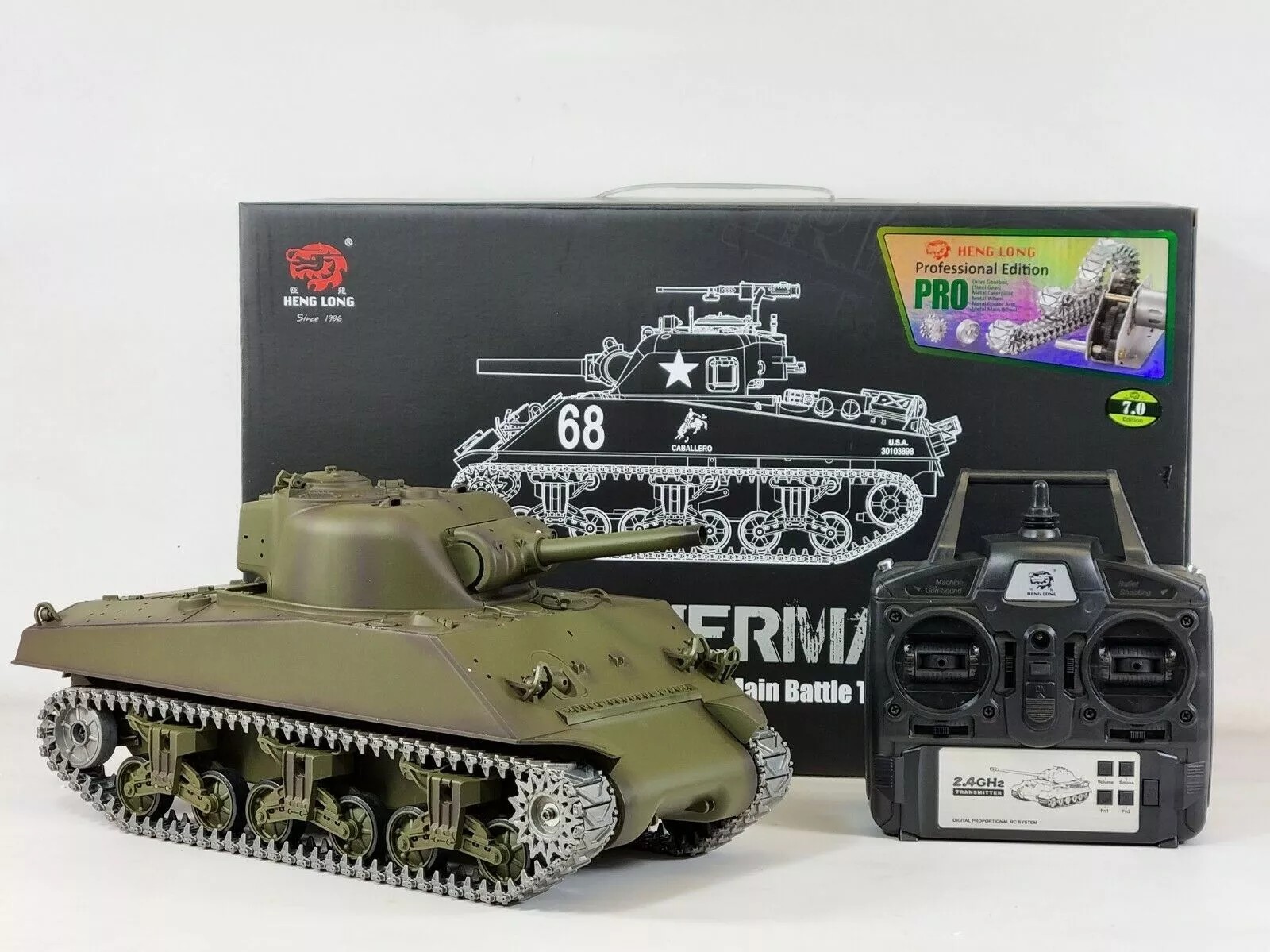 Heng Long 1/16 U.S.A M4A3 "Sherman" RC Tank (Ver. 7.0)